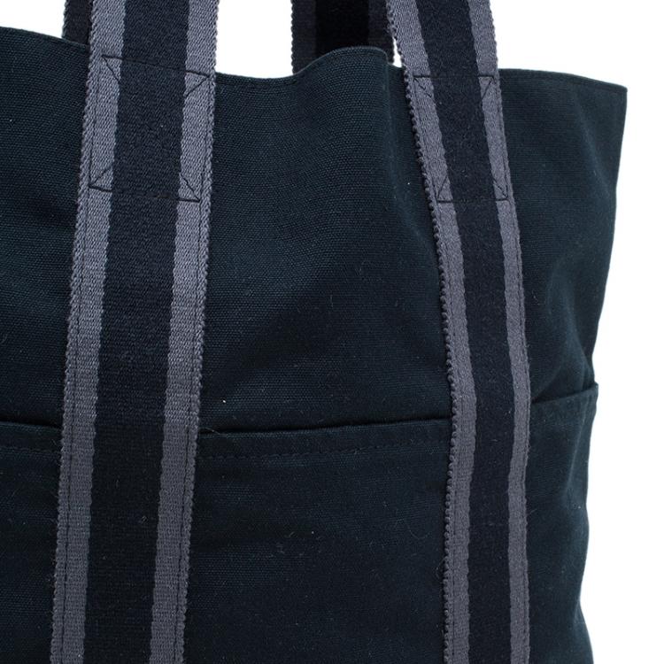 Pre Owned Hermes Black Canvas Fourre-Tout Shopping Bag Tote