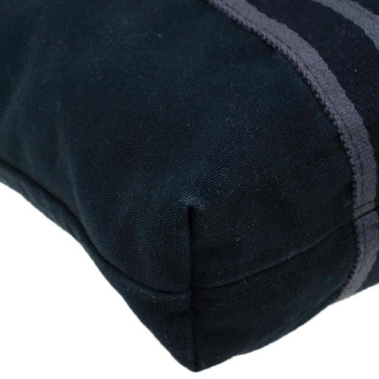 Pre Owned Hermes Black Canvas Fourre-Tout Shopping Bag Tote