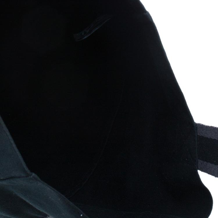 Pre Owned Hermes Black Canvas Fourre-Tout Shopping Bag Tote