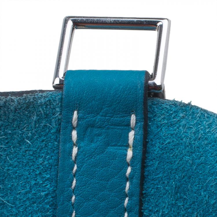 Pre Owned Hermes Azure Clemence Leather Picotin MM Bag