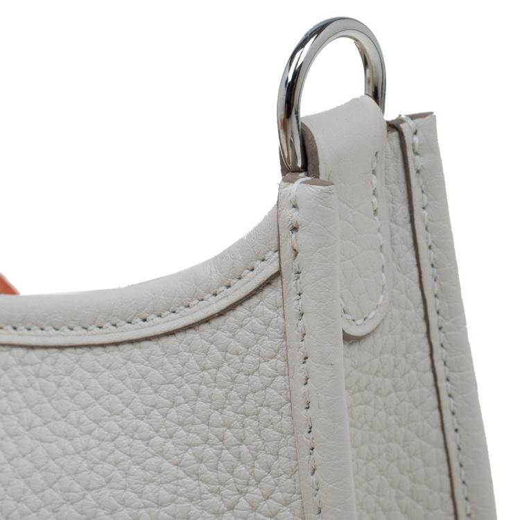 Pre Owned Hermes Ivory Clemence Leather Evelyne II TPM Bag