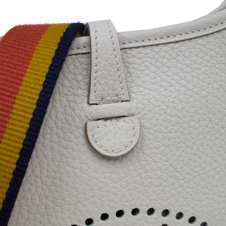 Pre Owned Hermes Ivory Clemence Leather Evelyne II TPM Bag