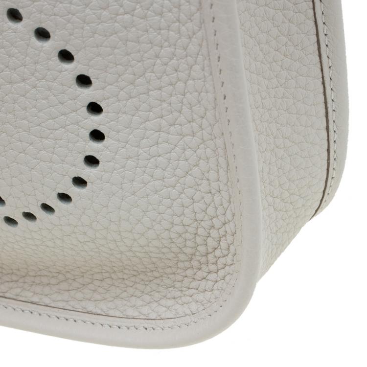 Pre Owned Hermes Ivory Clemence Leather Evelyne II TPM Bag