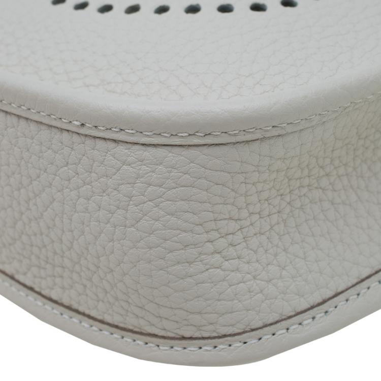 Pre Owned Hermes Ivory Clemence Leather Evelyne II TPM Bag