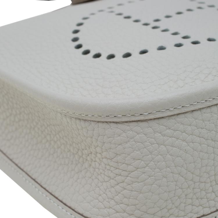 Pre Owned Hermes Ivory Clemence Leather Evelyne II TPM Bag