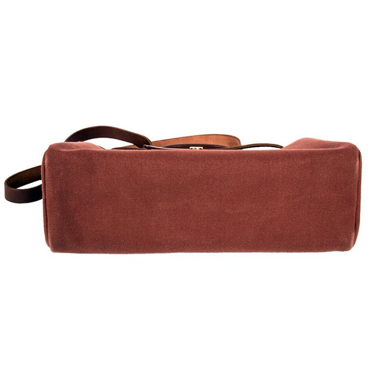 Pre Owned Hermes Brown Toile Canvas/Leather 2-in-1 Herbag GM Bag