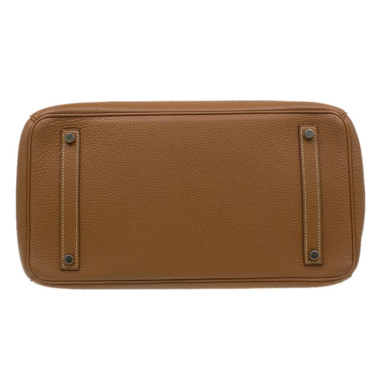 Pre Owned Hermes Cognac Togo Leather Gold Hardware Birkin 35 Bag