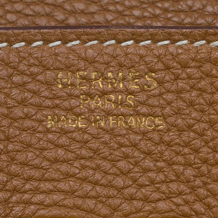 Pre Owned Hermes Cognac Togo Leather Gold Hardware Birkin 35 Bag