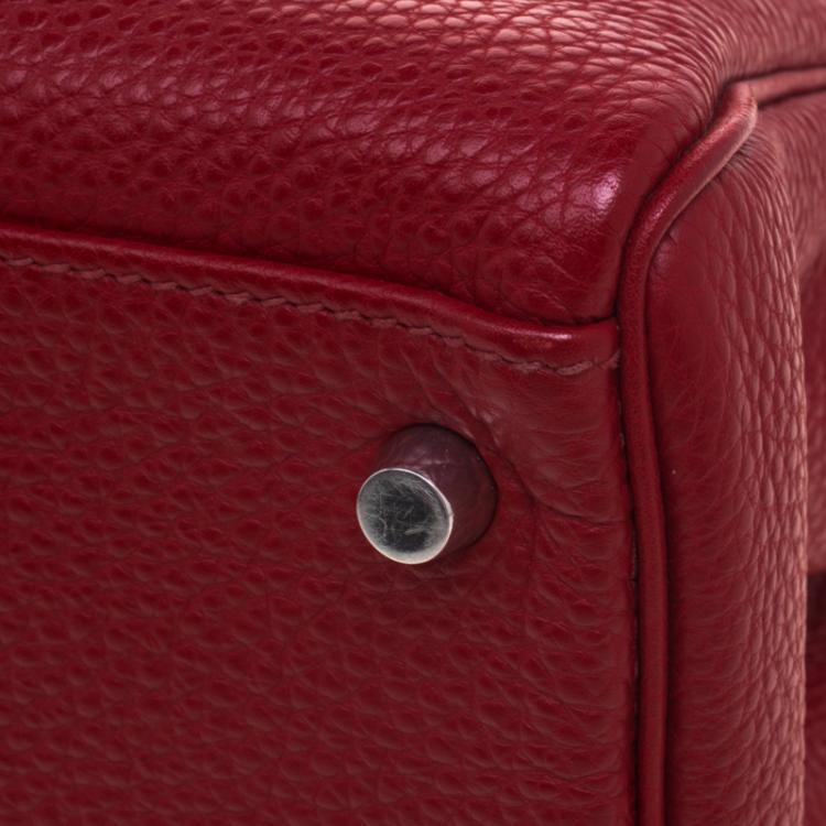 Pre Owned Hermes Ruby Togo Palladium Hardware Kelly Retourne 35 Bag
