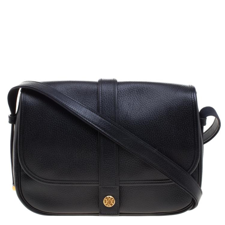 Hermes Black Leather Vintage Flap Shoulder Bag Hermes | The Luxury Closet