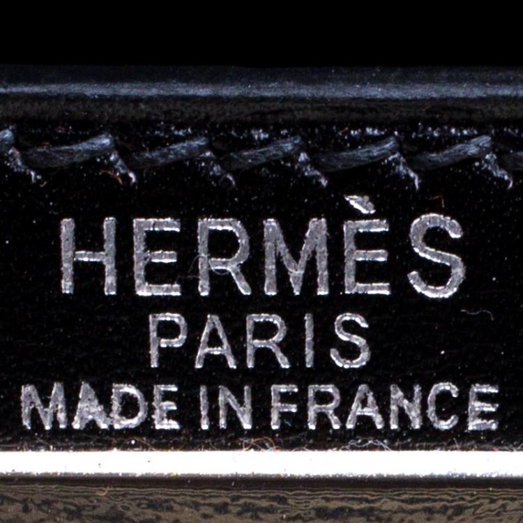 Pre Owned Hermes Black Box Calf Leather Palladium Hardware Kelly Sellier 28 Bag