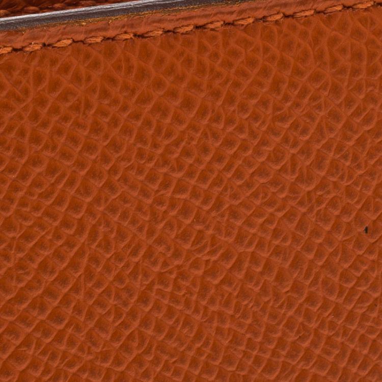Pre Owned Hermes Orange Chevre Mysore Leather Vision Agenda Cover
