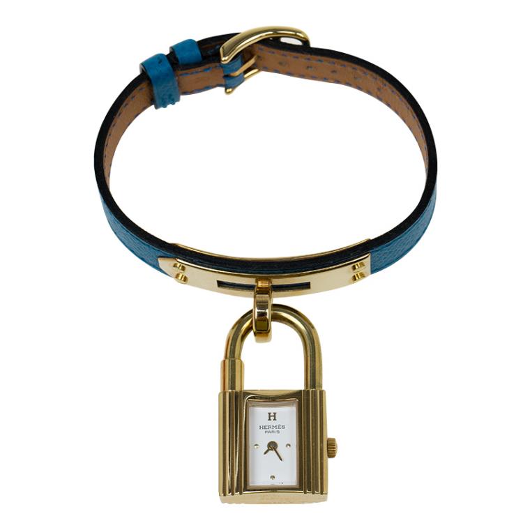 Pre Owned Hermes White Stainless Steel Kelly Women’s Wristwatch 20MM