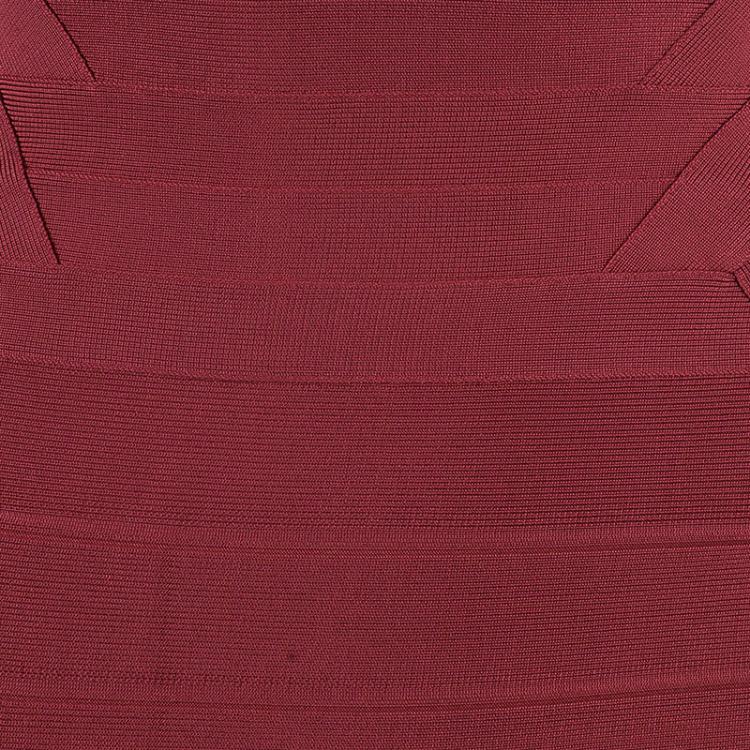 Pre Owned Herve Leger Juliette Long Bandage Gown S