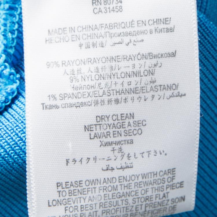 Pre Owned Herve Leger Atlantis Blue Tasha Bandage Dress XXS