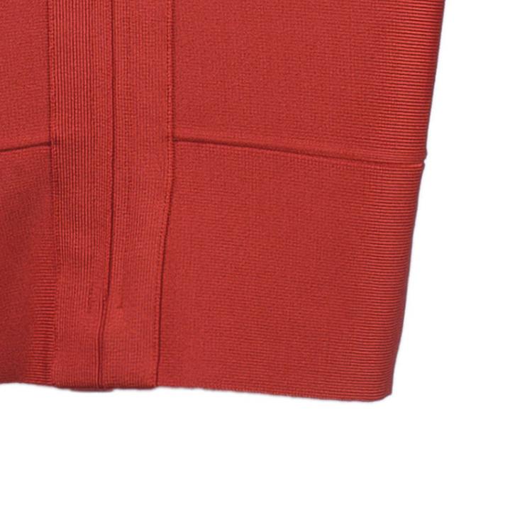 مملوكة مسبقًا Herve Leger Red Pasha Bandage Dress S
