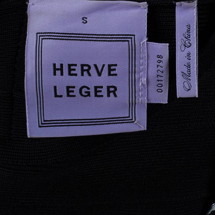 Pre Owned Herve Leger Angelee Ring Detail Body-con Dress S