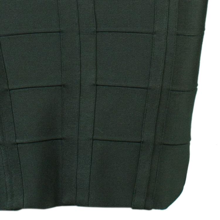 Pre Owned Herve Leger Shadow Cap Sleeve Bandage Dress S
