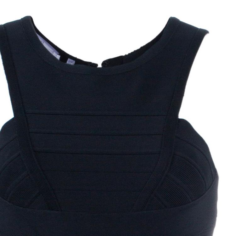 Pre Owned Herve Leger Black Bandage Dress XS
