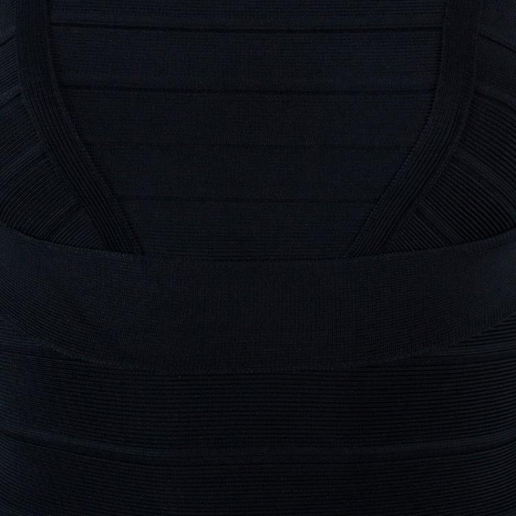 Pre Owned Herve Leger Black Bandage Dress XS