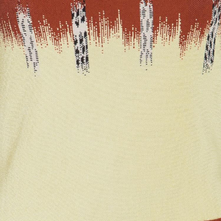 Pre Owned Herve Leger Vintage Aztec Print Midi Dress L