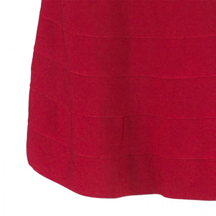 Pre Owned Herve Leger Bruna Flare Dress S