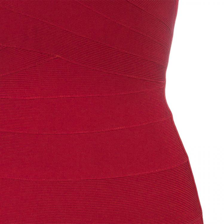 Pre Owned Herve Leger Bruna Flare Dress S