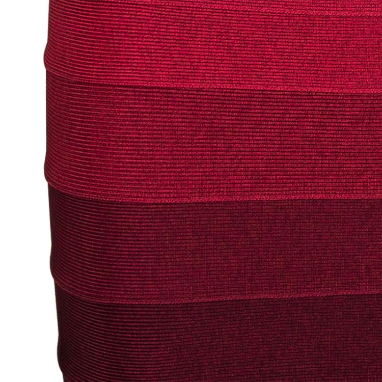 مملوكة مسبقًا Herve Leger Multicolor Off Shoulder Bridget Bandage Dress S