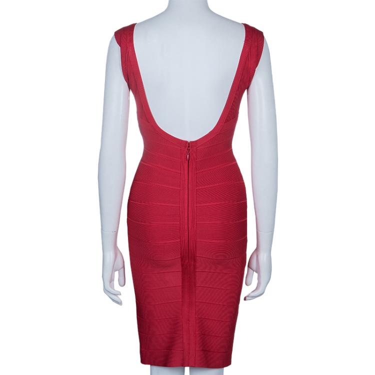Pre Owned Herve Leger Karima Signature Essentials Dress S