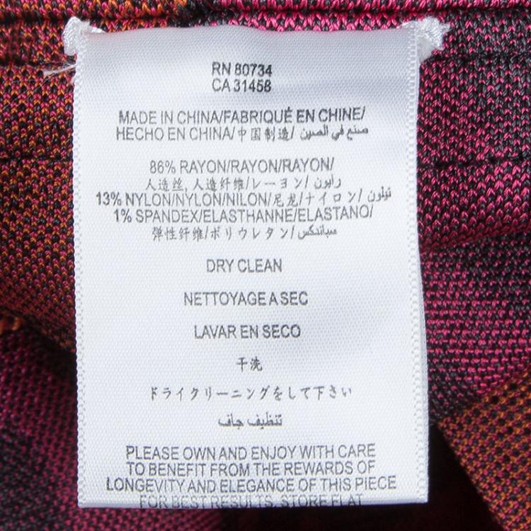 Pre Owned Herve Leger Multicolor Jacquard Knit Strapless Bandage Dress XXS