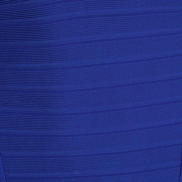 Pre Owned  Herve Leger Blue Knit Sleeveless Bandage Dress XS