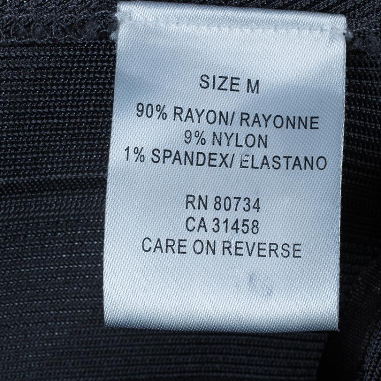 Pre Owned Herve Leger Grey Halterneck Bandage Dress M