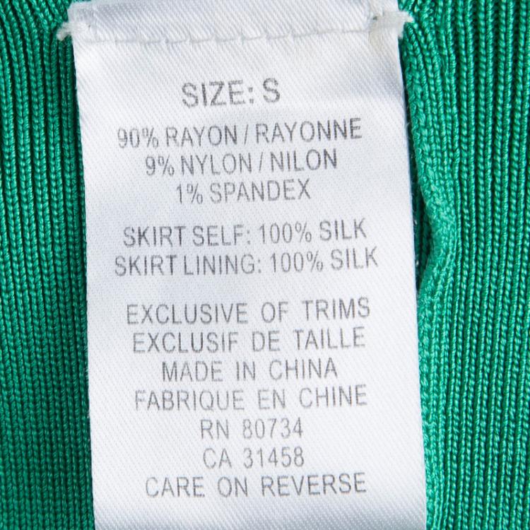 Pre Owned Herve Leger Green Long Bandage Gown S
