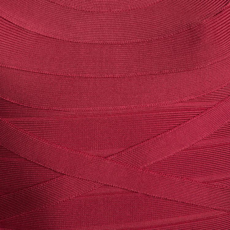 Pre Owned Herve Leger Red Sleeveless Maria Bandage Dress S