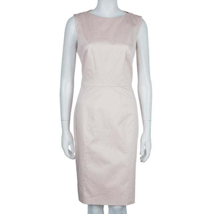 Pre Owned Hugo Hugo Boss Blush Pink Sleeveless Shift Dress M