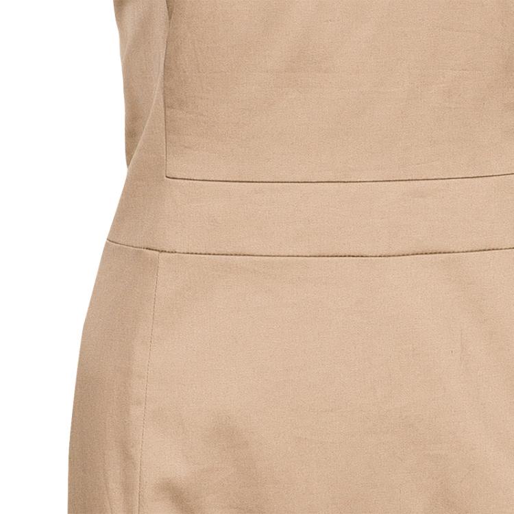 Pre Owned Hugo by Hugo Boss Beige Sleeveless Dress M