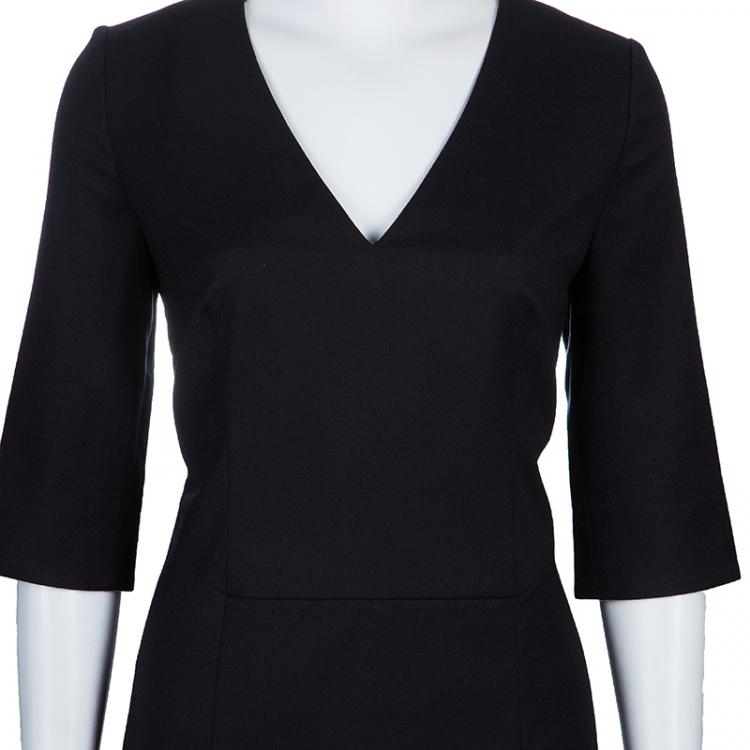 Pre Owned Hugo by Hugo Boss Black Wool Dress M