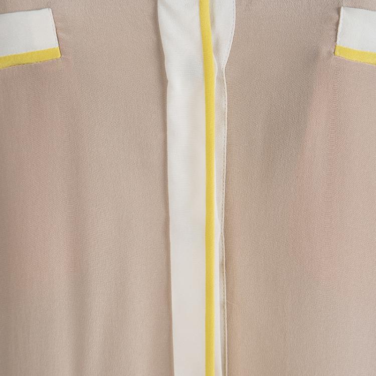 Pre Owned Hugo By Hugo Boss Pastel Pink Silk Button Front Elphie Blouse L
