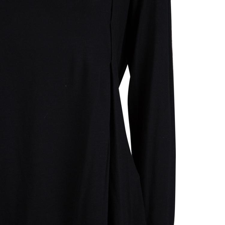 Pre Owned Hugo By Hugo Boss Black Knit  Square Neck Top M