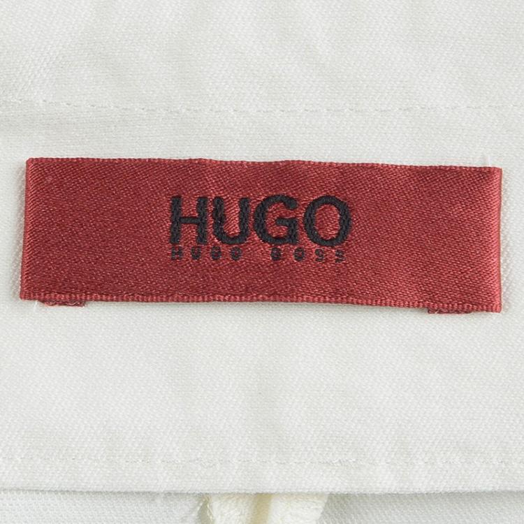 Pre Owned Hugo by Hugo Boss Cream Sleeveless Cotton Top M