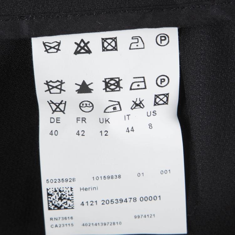 Pre Owned Hugo By Hugo Boss Black Waist Tie Detail Herini Trousers M