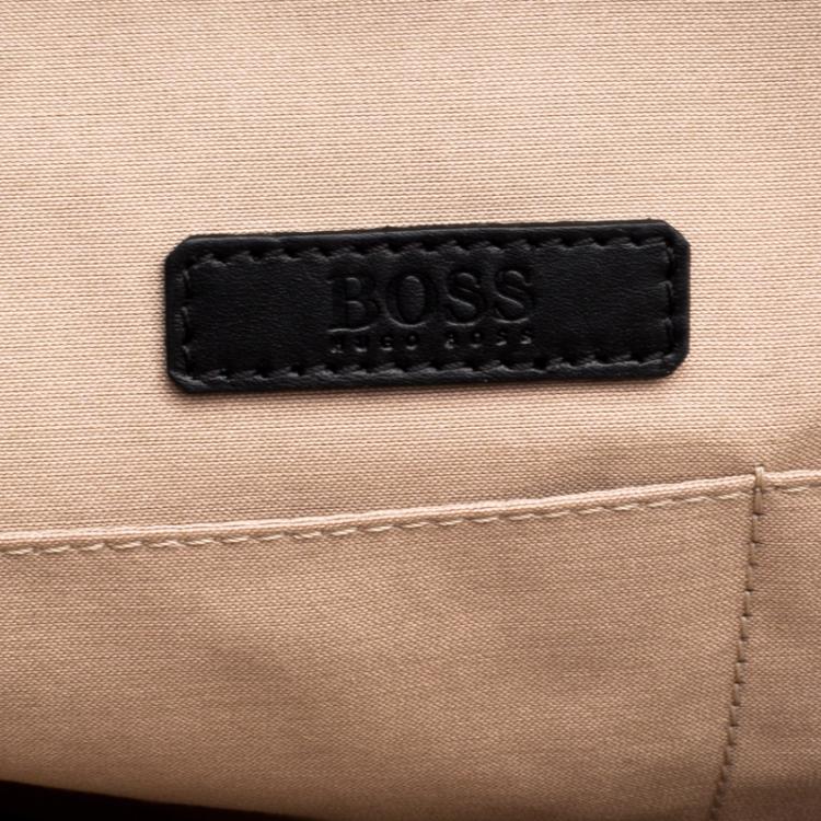 Pre Owned Hugo Boss Brown Leather Romy Top Handle Bag