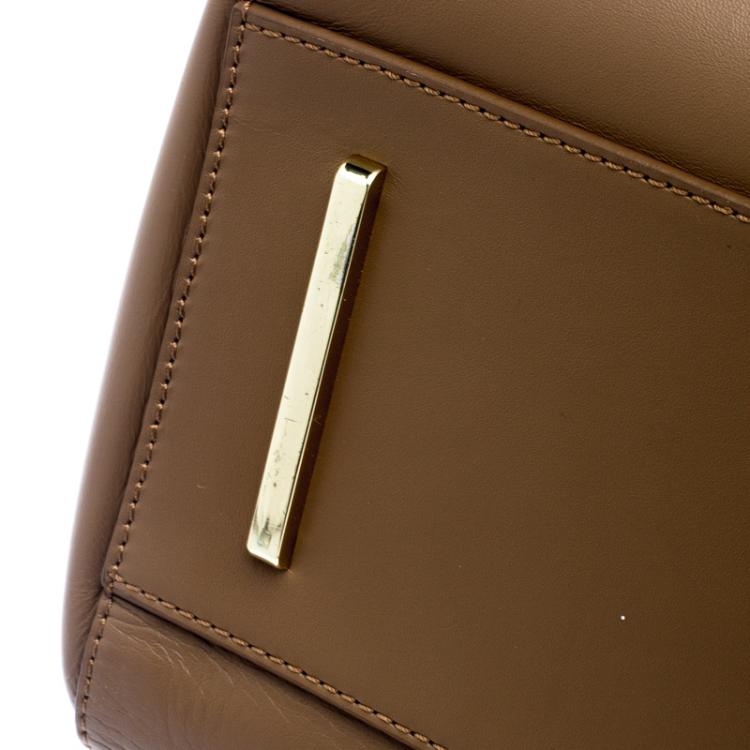 Pre Owned Hugo Boss Brown Leather Romy Top Handle Bag