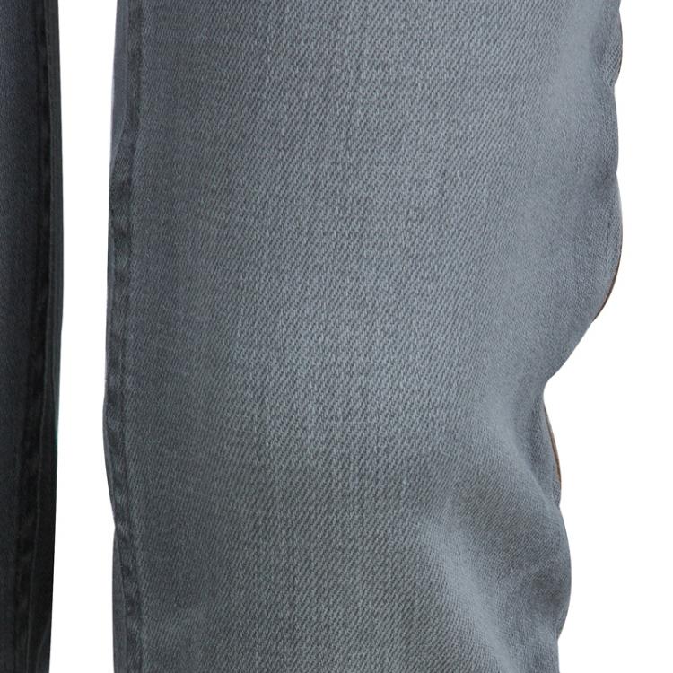 Pre Owned Isabel Marant Etoile Grey Embroidered Side Stripe Detail Denim Jeans L