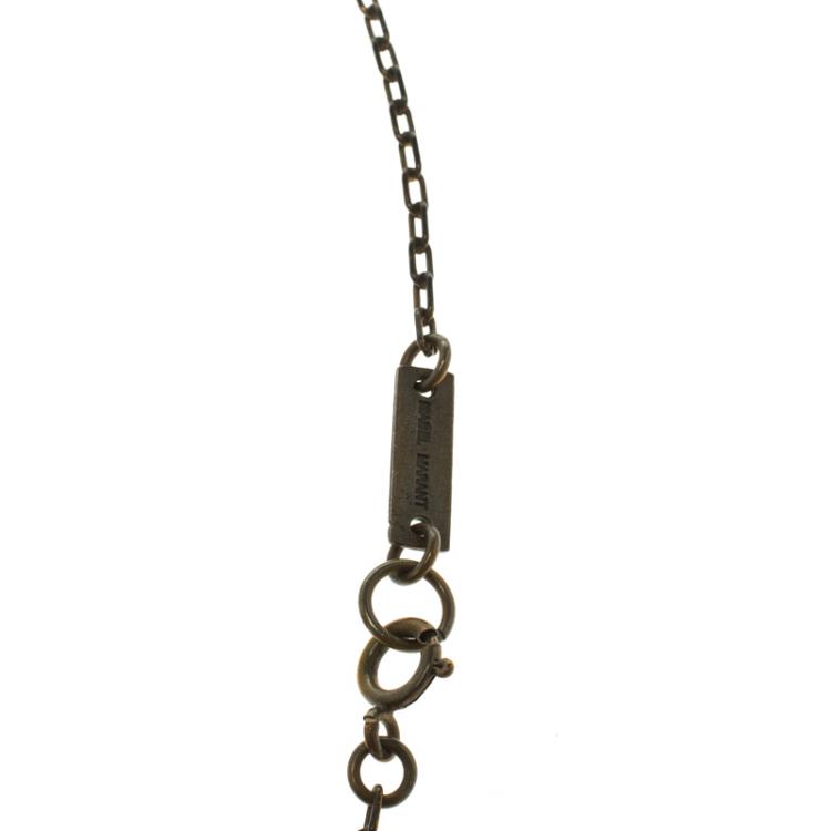 Pre Owned Isabel Marant Love Buzz Hand Gold Tone Necklace