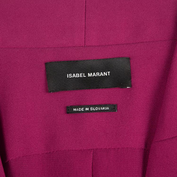 Pre Owned Isabel Marant Burgundy Silk Blazer M