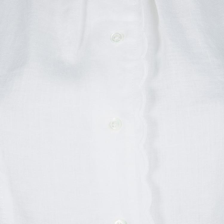 Pre Owned Isabel Marant Etoile White Linen Cut Out Detail Delphine Blouse M