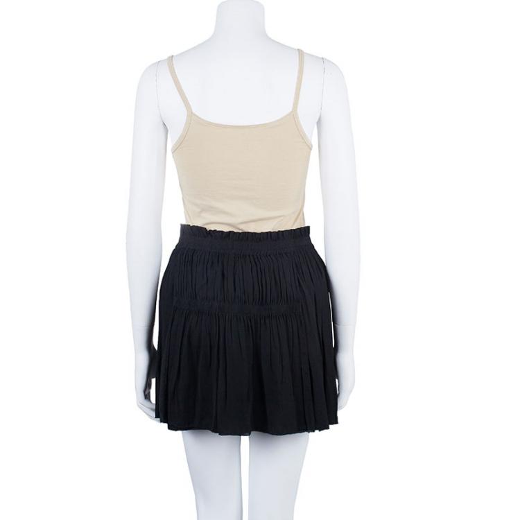 Pre Owned Isabel Marant Black Gathered Skirt S