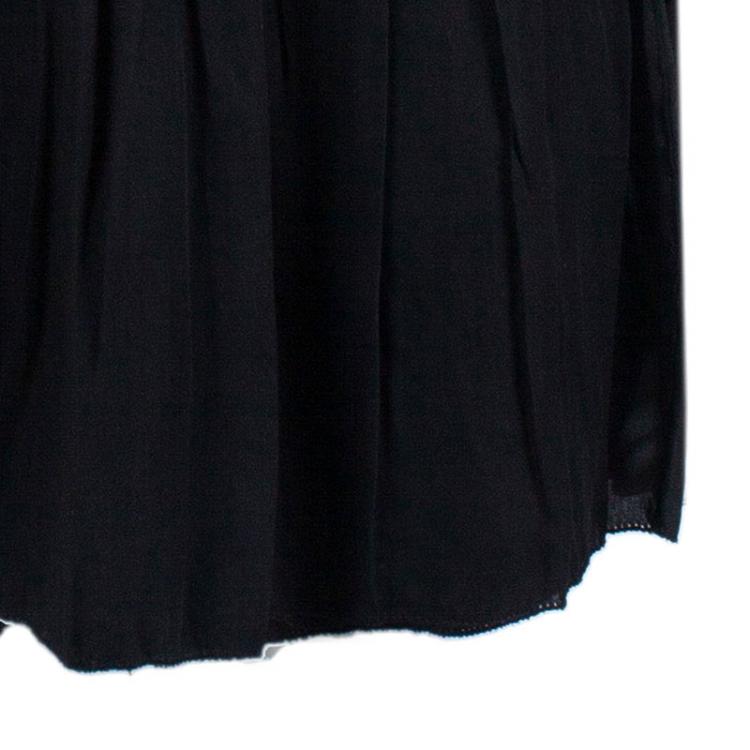 Pre Owned Isabel Marant Black Gathered Skirt S