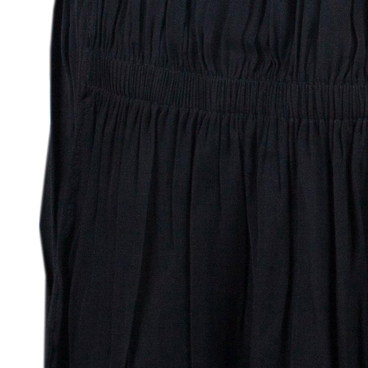 Pre Owned Isabel Marant Black Gathered Skirt S